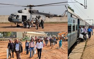 polling party departs for vote in jharkhand