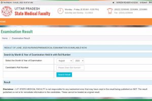 UP State Medical Faculty Result