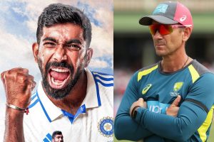 Jasprit Bumrah and Justin Langer