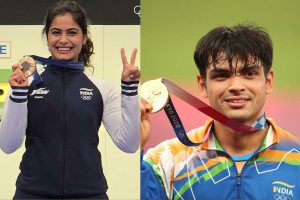 Manu Bhaker and Neeraj Chopra