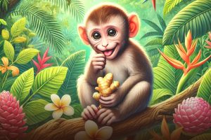 Monkey Ginger AI Image