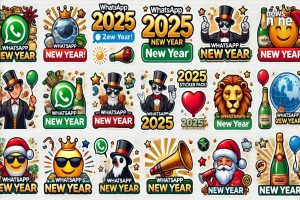 WhatsApp New Year Stickers