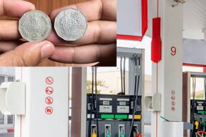 Petrol Pump And Coin Image For Symbolic