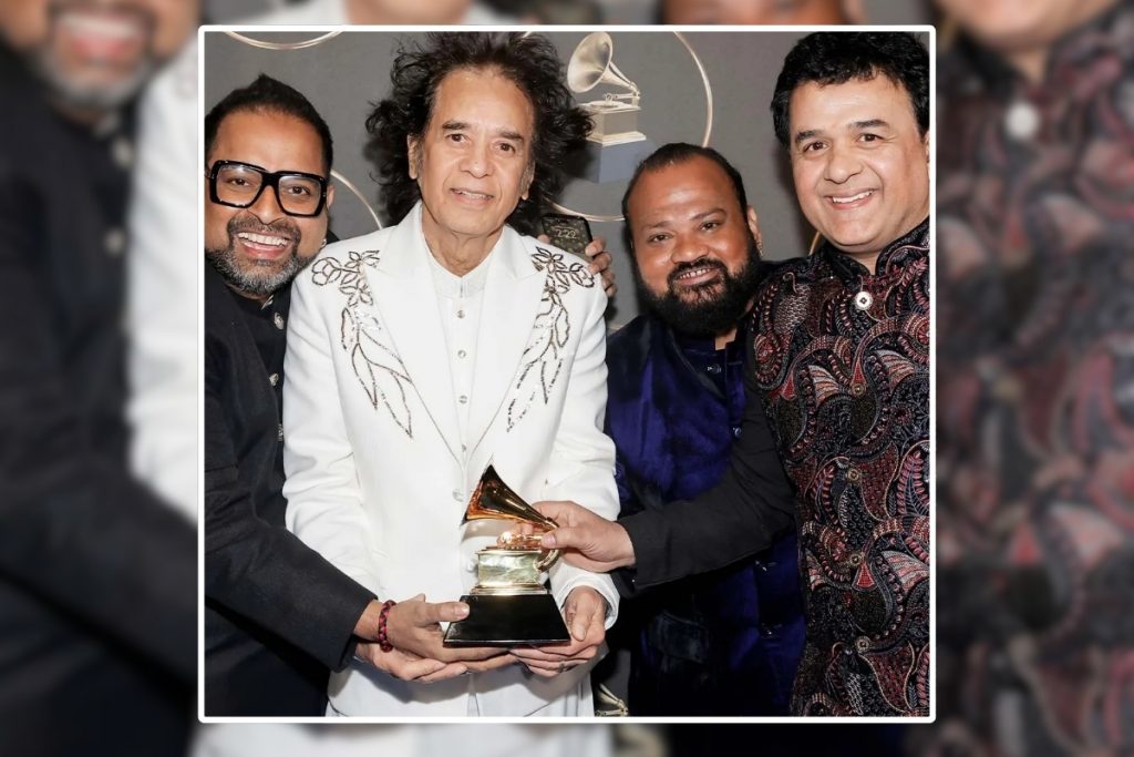 Zakir Hussain With Grammy Awards