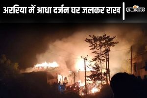 araria fire news| Bihar News: Half a dozen houses burnt to ashes, many cattle also died due to scorching