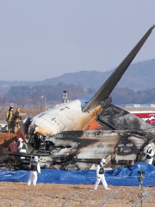 Cropped South Korea Plane Wreckage