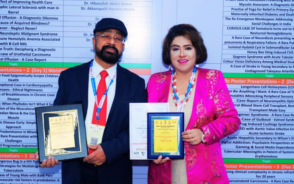 dr bp kashyap and bharati kashyap awarded in hyderabad