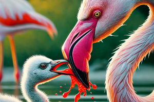 Is this flamingo feeding blood to its baby: क्या फ्लेमिंगो अपने बच्चे को blood feeding कराते है? जानिए सच्चाई और 'क्रॉप मिल्क' के बारे में