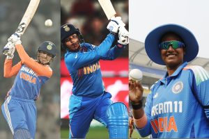 Smriti mandhana, Richa Ghosh and Deepti Sharma