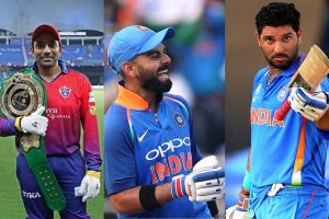 Robin Uthappa, Virat Kohli and Yuvraj Singh