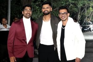 Shashank Singh, Shreyas Iyer and Yuzvendra Chahal