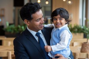 American company CEO adopt Indian child