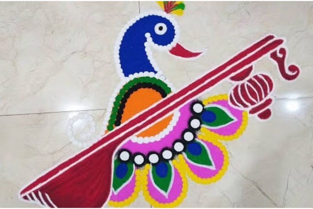 Basant Panchami Rangoli Design11