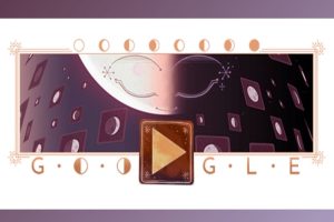 Google Doodle Celebrates January's Half-Moon with a fun Lunar Game