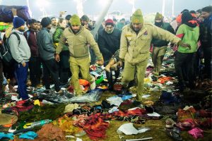 Mahakumbh stampede news photograph