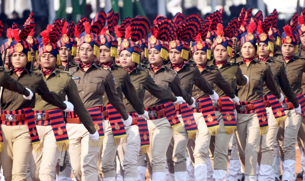 Security personal march past during Republic Day functions at Gandhi Maidan 7 1