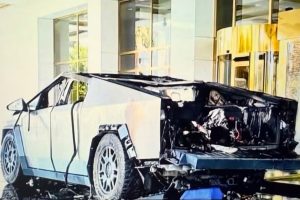 Tesla Cyber Truck exploded