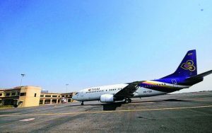 Thai Airways plane lands at Gaya airport