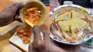 Viral Video gajar ka halwa sandwich