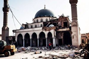 mosque of Ahmadiyya Muslim demolished