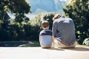 parent and kid talking