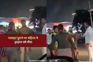 woman beating driver