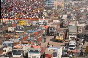 jam from Karmanasha border of UP Bihar to Rohtas