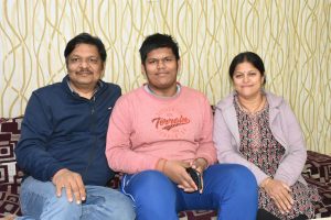 Abhimanyu Tibdewal with parents