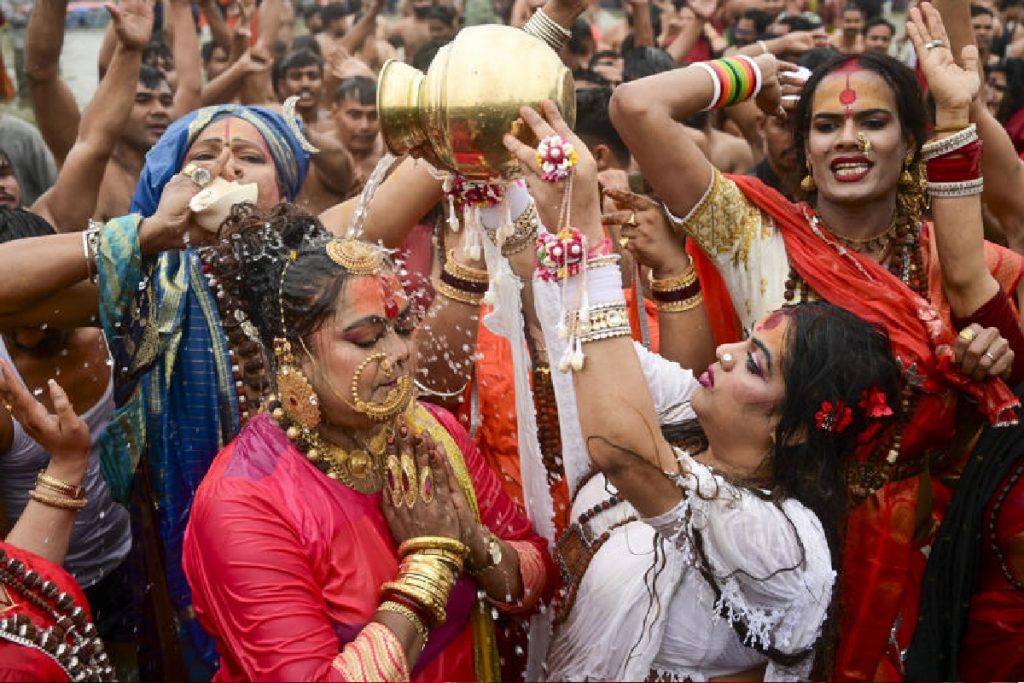 Kinnar Akhara Amrit Snan at Maha Kumbh 1