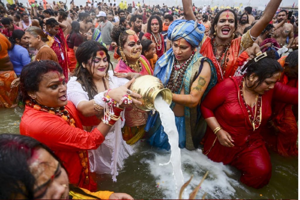 Kinnar Akhara Amrit Snan at Maha Kumbh