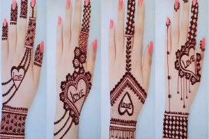 Valentine Day Mehndi Design