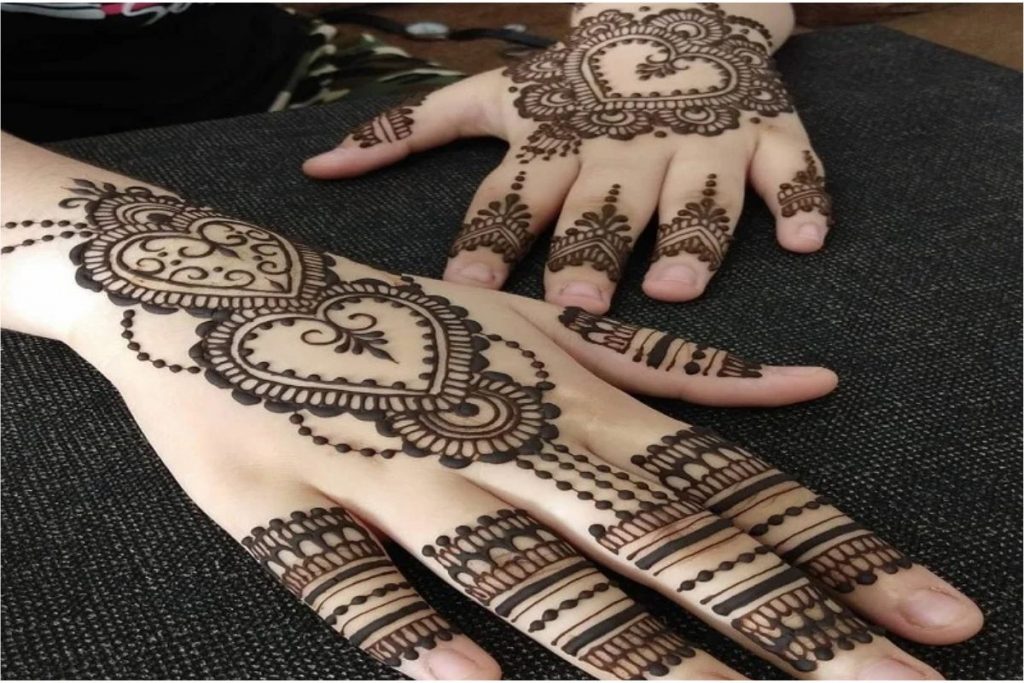 Valentine Day Mehndi Design 1111