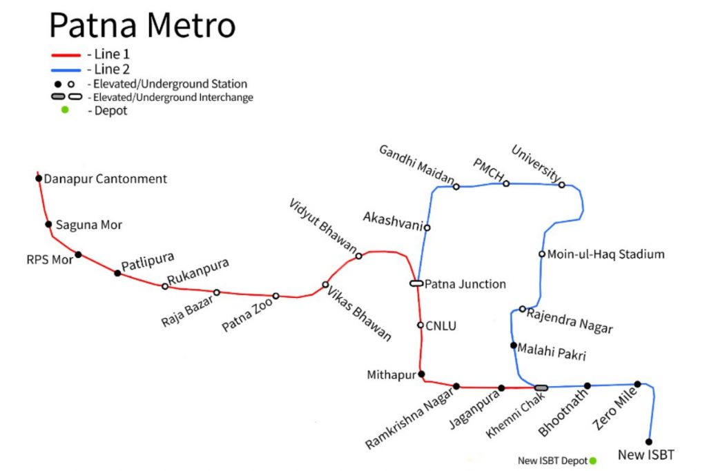 Patna Metro Route Map