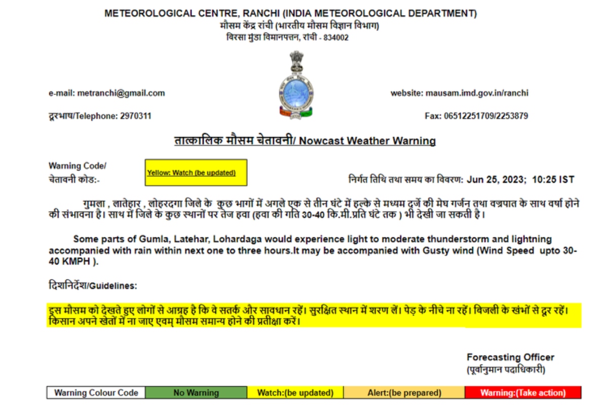 Jharkhand Weather Forecast: झमाझम बारिश से बदला मौसम का मिजाज, दो दिनों तक पूरे झारखंड  में होगी वर्षा