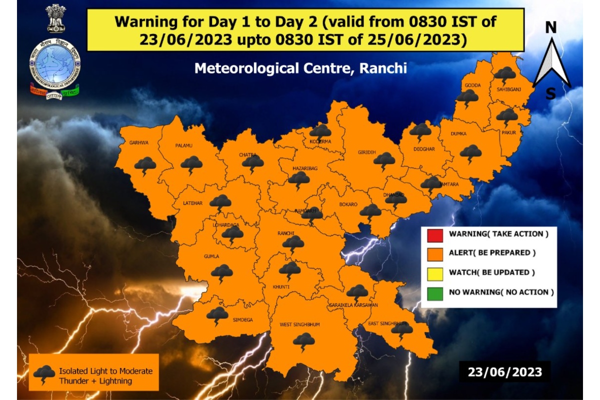 Jharkhand Weather Forecast: पूरे झारखंड में 25 जून तक गर्जन के साथ होगी झमाझम बारिश, ऑरेंज अलर्ट जारी