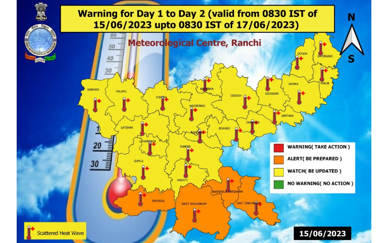 Jharkhand Weather Forecast Live: झारखंड में 19 जून तक हीट वेव का खतरा, इन जिलों के लिए जारी हुआ ऑरेंज अलर्ट