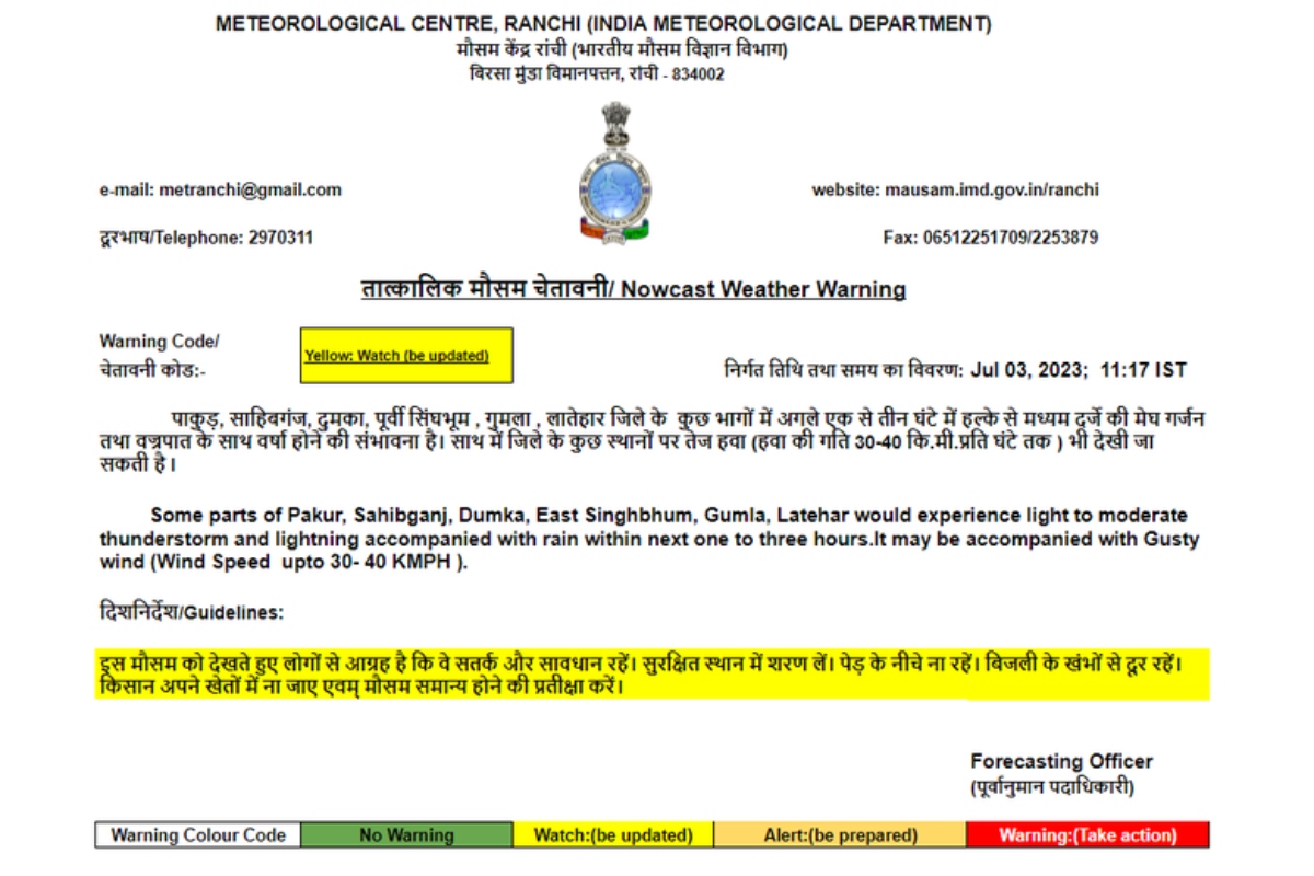 Jharkhand Weather Forecast: लातेहार, गोड्डा, हजारीबाग समेत झारखंड के इन जिलों में हुई बारिश